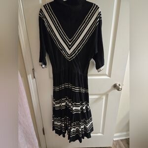 Vintage long black & silver Western maxi